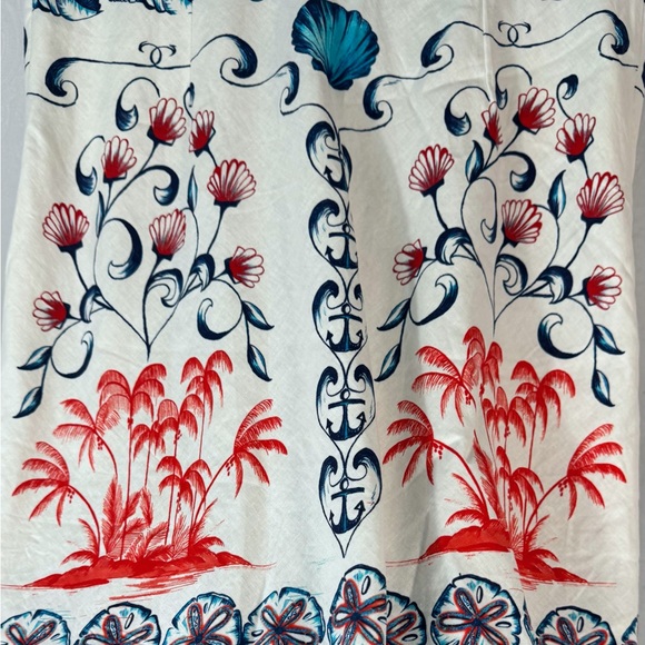 Farm Rio x Anthropologie Linen Blend Midi Skirt Large NWT - Picture 10 of 13